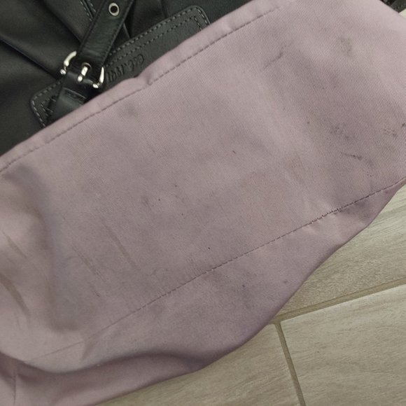 Coach GALLERY F13759 Black Leather Double Handle Satchel Handbag.  Size … - Picture 6 of 14